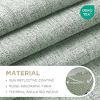 Joydeco Blackout Curtains for Bedroom - 100% Light Blocking 2 Panels Sage Green Drapes 100"W x 84"L, Thermal Insulated Room Darkening Curtains, Linen Textured for Living Room, Rod Pocket & Back Tabs