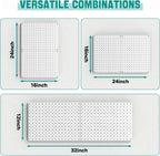 EVERHANGER Metal Pegboard Panels, Heavy Duty Pegboard Wall Organizer, Garage Wall Panels, Tool Storage Organization, 12"X16", 2pcs, Gray