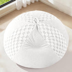 HABUTWAY Adults Bean Bag Chair, Teardrop Beanbag with Memory Foam Filled | Bean Bag Sofa With Removable Cover, Cozy Boneless Chair with Handle for Living Room, Bedroom (Checkerboard White 4FT)