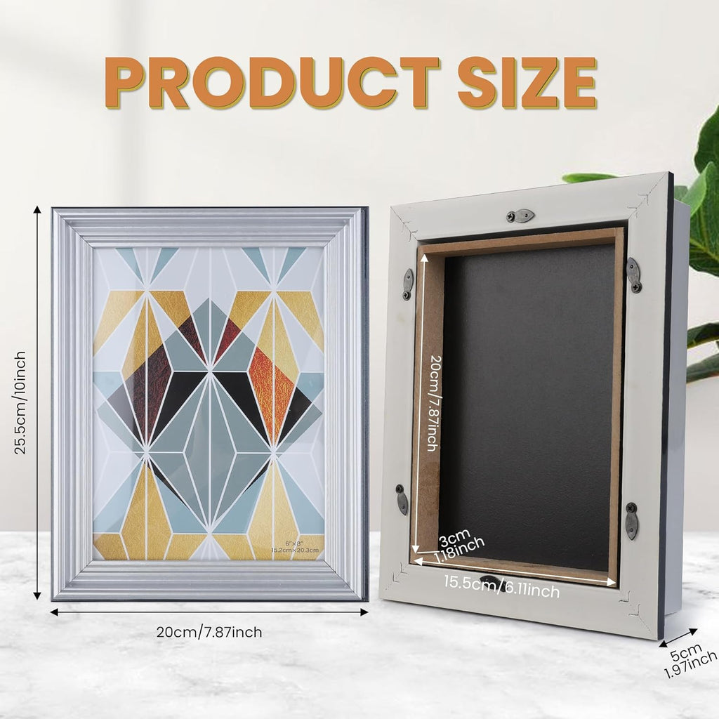 Diversion Safe 7.8"x10" Picture Frame Safe with Secret Compartment for Valuables, Hidden Storage Picture Frame Home Decoration, Wall-Mounted Secret Storage Box for Bedrooms, Living Rooms, and Offices
