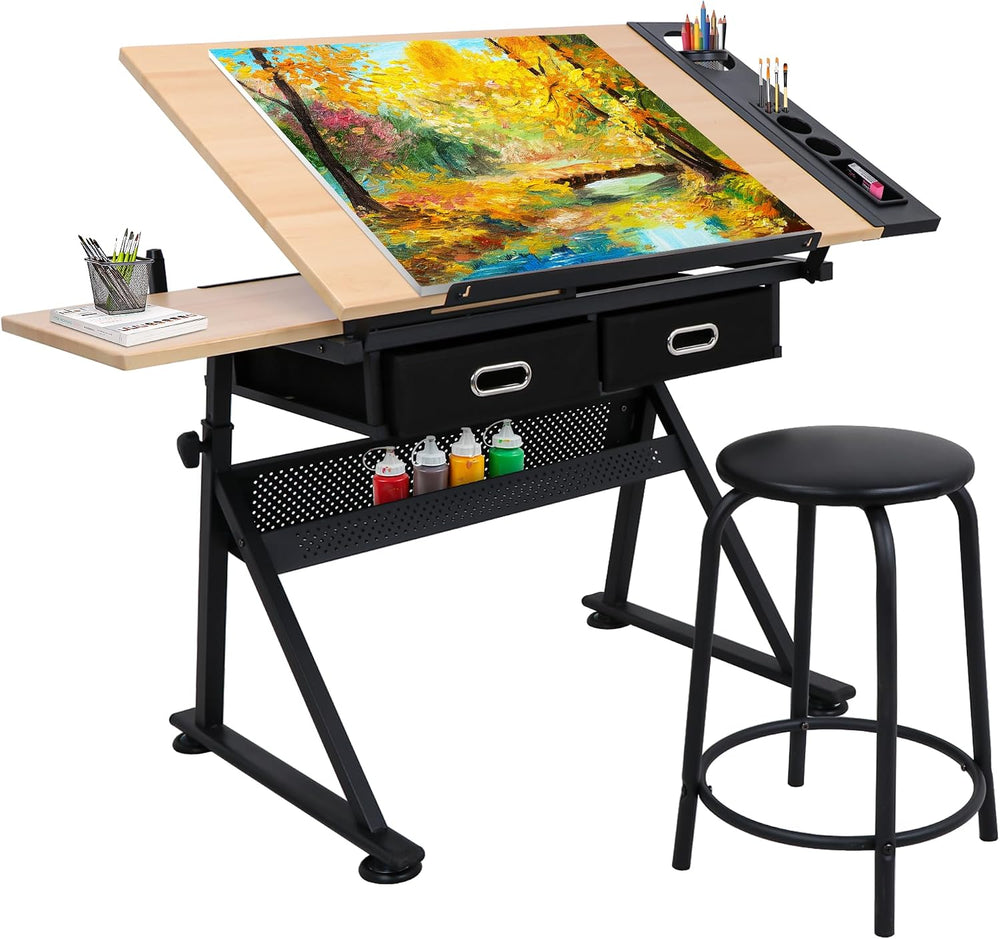 NOVA MICRODERMABRASION Adjustable Height Drafting Desk Drawing Table Tiltable...