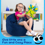 Hobestluk Bean Bag Chairs 2.5FT Bean Bag Chair with Memory Foam Filled & Machine Washable Cover,Beanbag Chair, Small Bean Bag Chairs for Playroom, Living Room, Bedroom