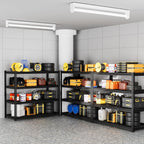4-Tier 60" W X 24" D X 60" H Garage Shelves 2500LBS Heavy Duty Shelving Adjustable Basement Storage Garage Shelf Metal Storage Rack Units Industrial Shelving