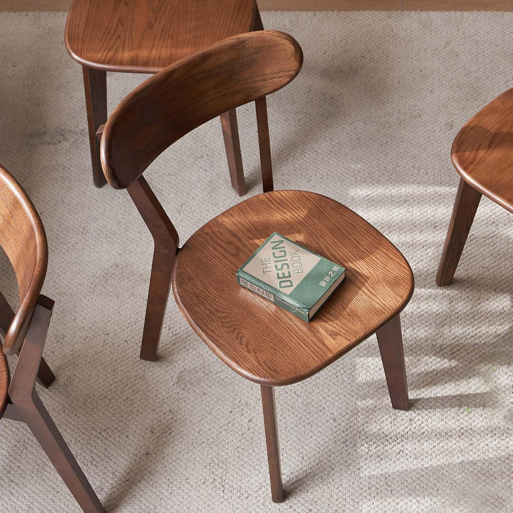 Oak Dining Chairs, Kitchen Chairs, 100% Solid Wood Modern Dinner Chair with C...