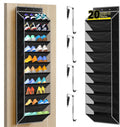 PAULONE 10-Pocket Multi-Use Over the Door Organizer, Heavy Duty 95lbs Capacity with Breathable Mesh, Versatile Hanging Storage for Shoes, Toys, Office Supplies-Classic (Black, 10-Shelf,)