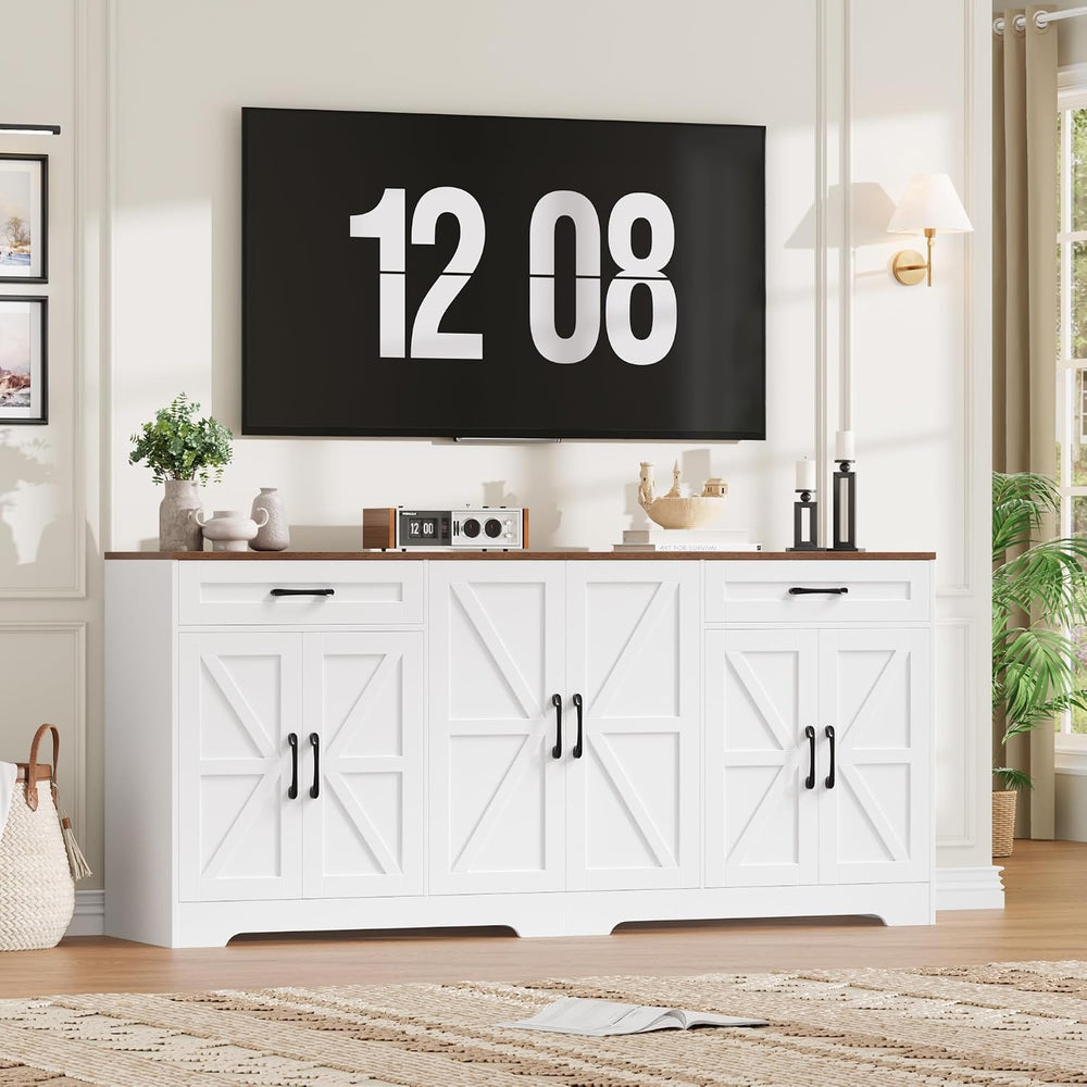 BOTLOG 71” Large Kitchen Buffet Cabinet with Adjustable Shelves