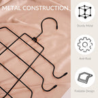 ZEDODIER 2 Pack Tank Top Hanger Space Saving, Bra Hangers for Closet Organizer, Hanging Bra Organizer Tank Tops Holder with 16 Hooks, Metal Closet Organizers and Storage Small Space Solutions, Black