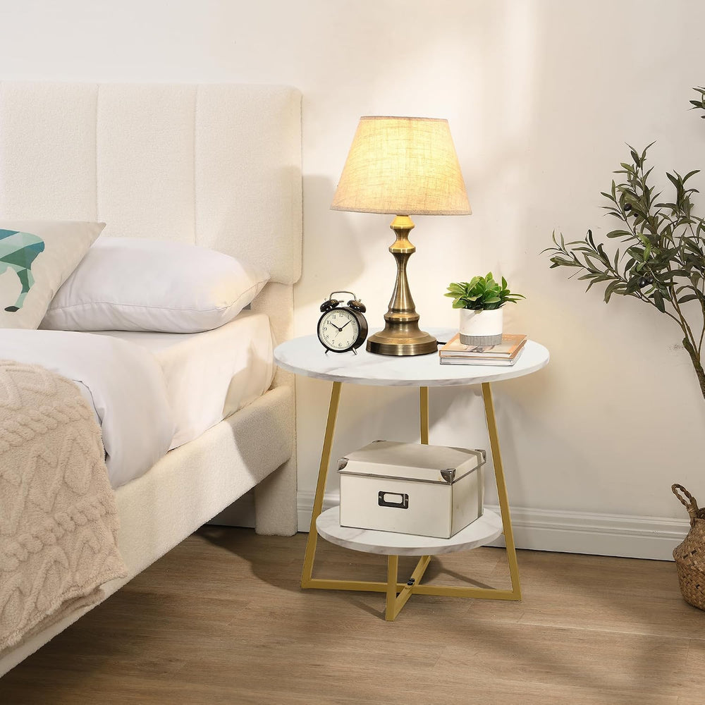 D&H FURNIMMT 20" Living Room Side Table Set of 2 for Small Spaces, 2...