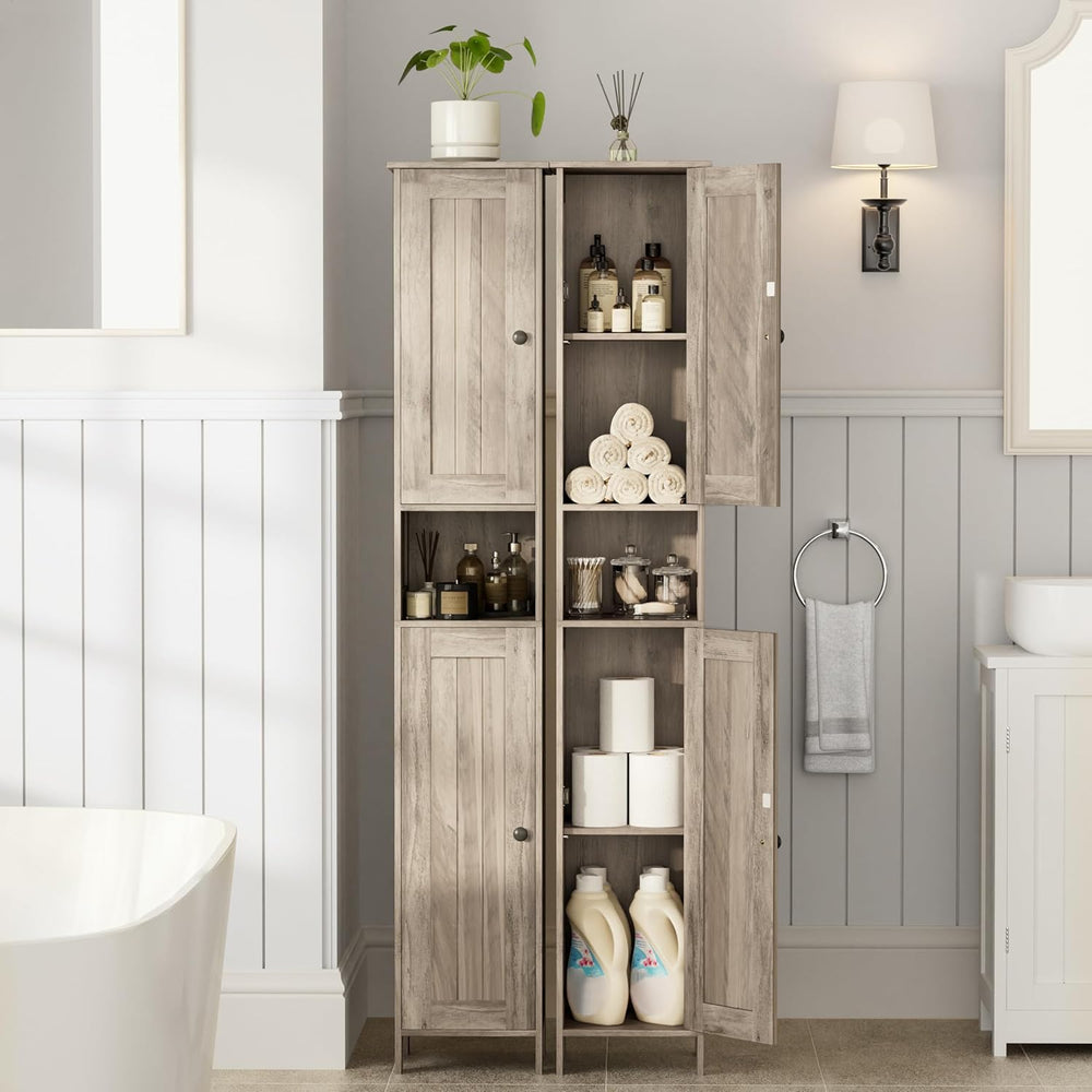 Homleke Tall Bathroom Storage Cabinet with 2 Doors, 67"H Narrow Storage ...