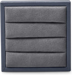 Oirlv Premium Leather Ring Display Stand Small Ring Tray Showcase Jewelry Display Home Organizer(Grey)