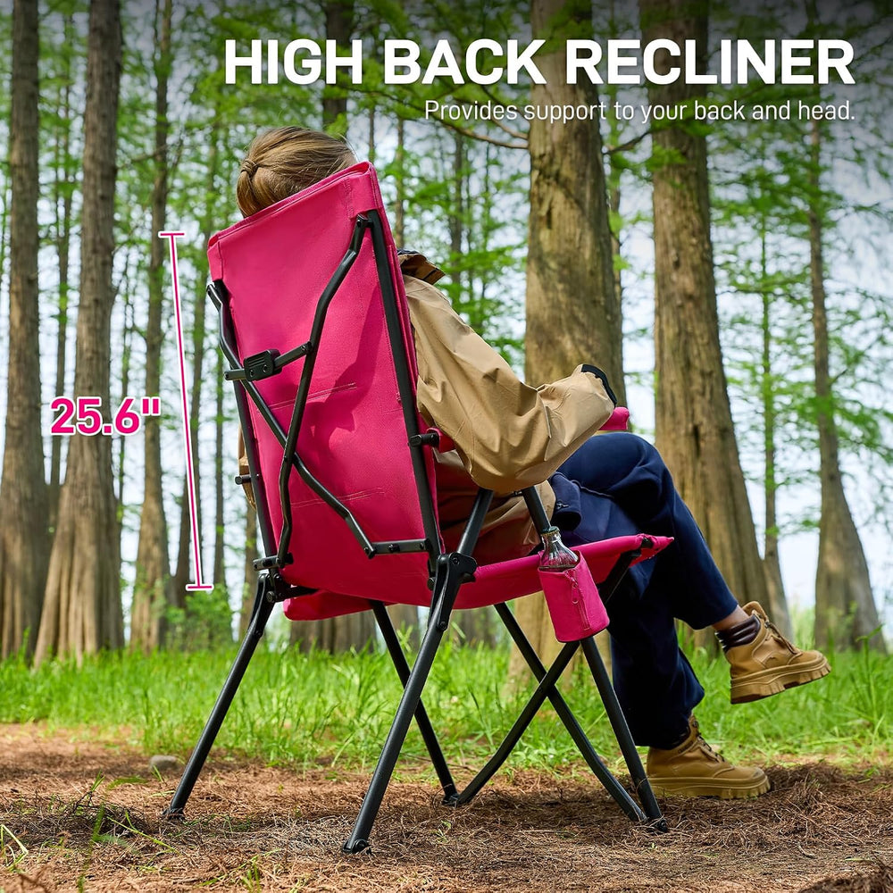 EVER ADVANCED Reclining Camping Chairs for Adult Lightweight, Folding Recline...