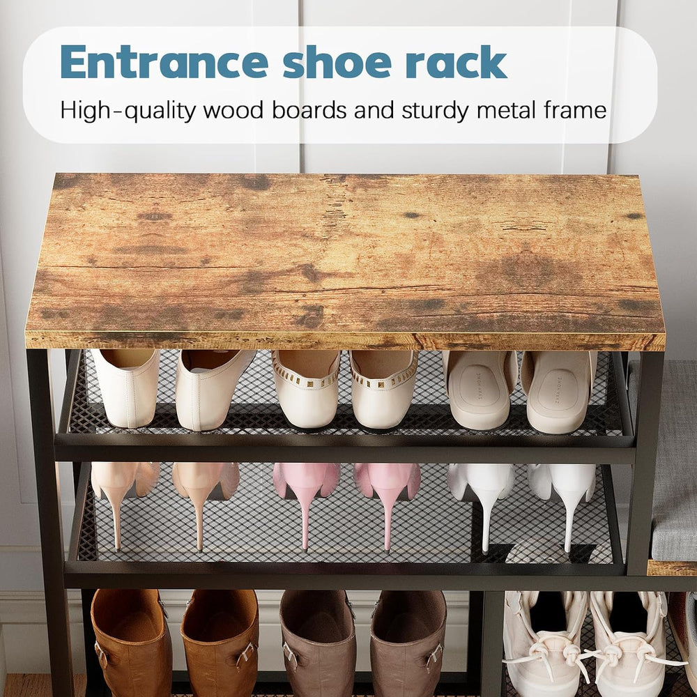 Shoe Rack,Freestanding Hidden Shoe Storage Organizer for Entryway, Shoe Bench...