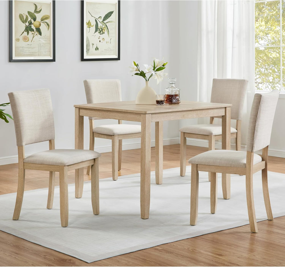 Harper & Bright Designs Modern 5-Piece Wooden Dining Table Set for 4 - Sm...