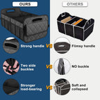 Deosk Car Trunk Organizer for SUV, Car Organizers and Storage with 6 Pocket, Car Accessories for Women/Men 70L Waterproof Polyester Trunk Organizer(Large, Charcoal)
