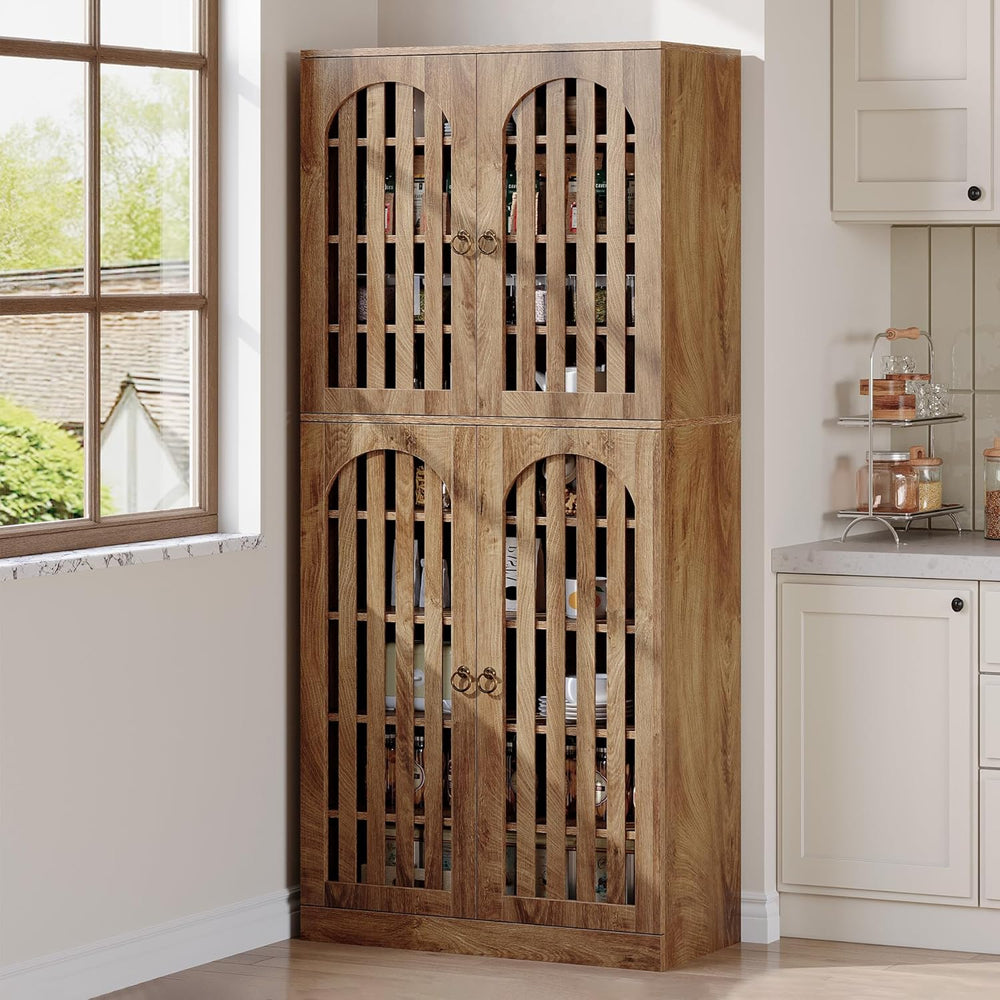 Tribesigns 70.86" Tall Kitchen Pantry Cabinet, Farmhouse Storage Cabinet...