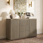 SICOTAS Buffet Cabinet with Storage 54.7" Large Modern Accent Storage Cabinet with Doors and Shelves Fluted Sideboard Credenza Buffet Table Coffee Bar for Living Room Kitchen Dining Room, Grey Alder