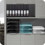 Acrimet Traditional 2 Tier Letter Tray, Front Load Design, A4 Letter Size, Desktop Organizer (Plastic) (Smoke Color)