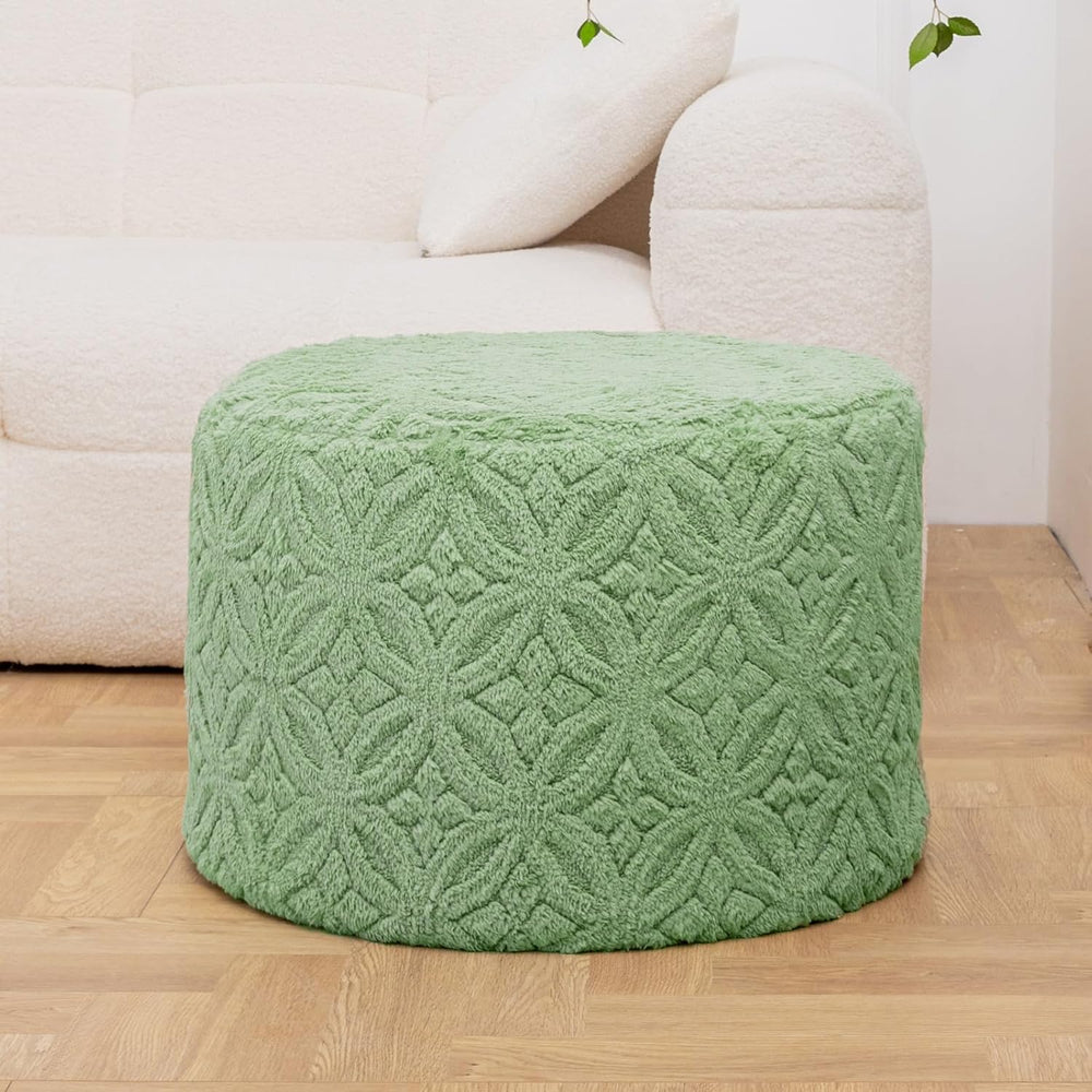 Plush Multi-Functional Ottoman Pouf – Ergonomic Ottoman Foot Rest with Space-...