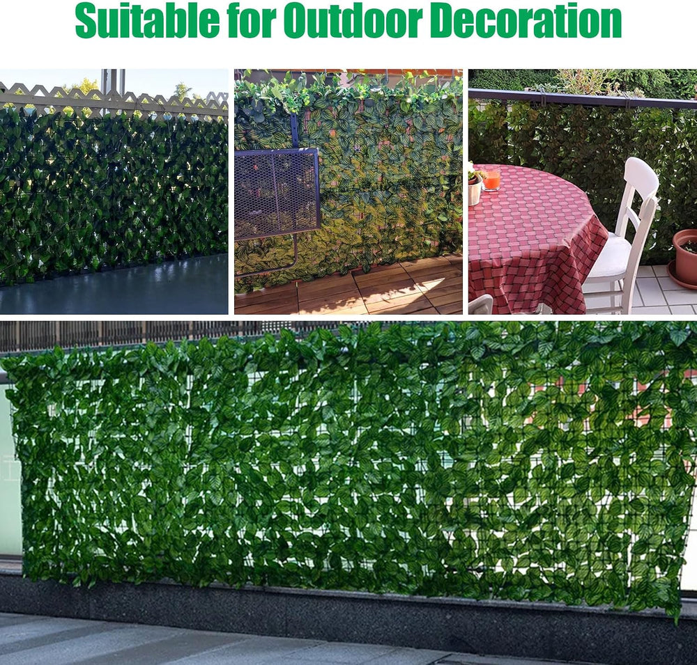 Artificial Ivy Privacy Fence Screen(No Assembly Required), 240"x40"...