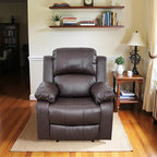Recliner Sofa Set Couches for Living Room Chair Semi PU Fabric Living Room Furniture Sets, Adjusted Reclining Couch Furniture Sofa Set for Theater Seating, Dark Brown