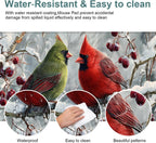 Winter Cardinal Bird Gaming Mouse Pad 31.5"x11.8"Desk Mat Anti-Slip Rubber Base & Durable Stitched Edges for Gamers Smooth Mouse Writing Surface for Desk Office/Home