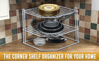 YBM Home 2215vc Ybmhomes 3 Tier Corner Helper Shelf, 9" D x 9" W x 8" H, White