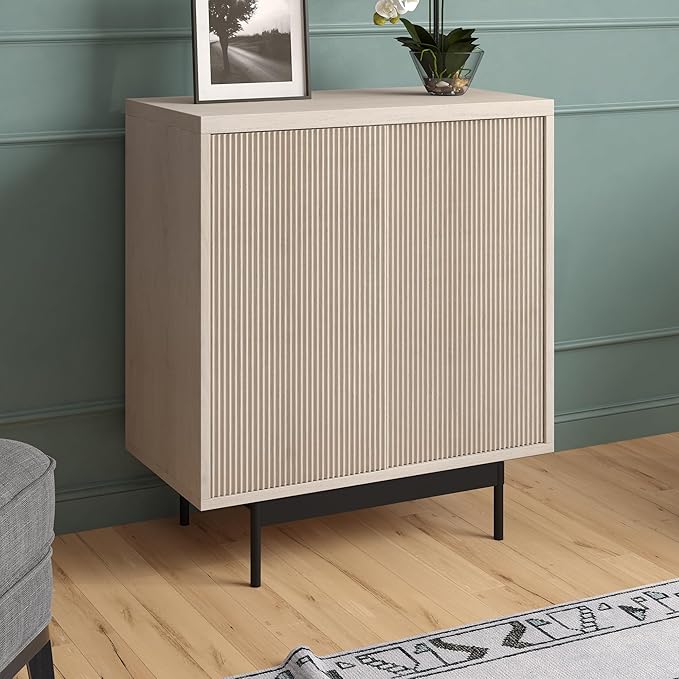 Henn&Hart Whitman Accent Cabinet, 28" Wide, White