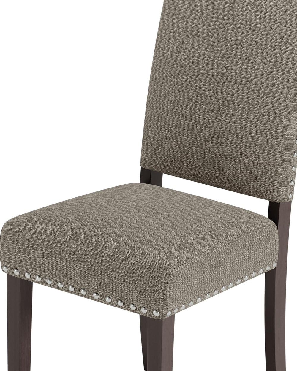 Upholstered Dining Chairs Set of 4 with Thickened Seat Cushion, Wooden Mid-Ce...