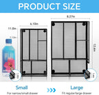 Desk Drawer Organizer, Office Drawer Divider Organizer Tray with 6 Compartments, Metal Mesh Desktop Organization and Accessories for Stationery Makeup Kitchen Toolroom School ＆ Office, 11x6.1x1.38 in