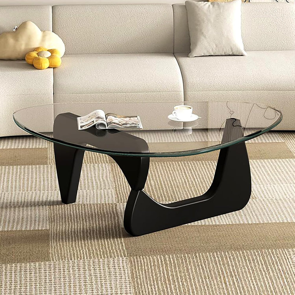 Modern Glass Coffee Table, Mid Century Small Coffee Table, Coffee Table for L...