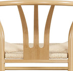 Yaheetech Weave Dining Chairs Set of 4 Mid-Century Modern Dining Room Chairs Weave Hemp Seat, Wood Color