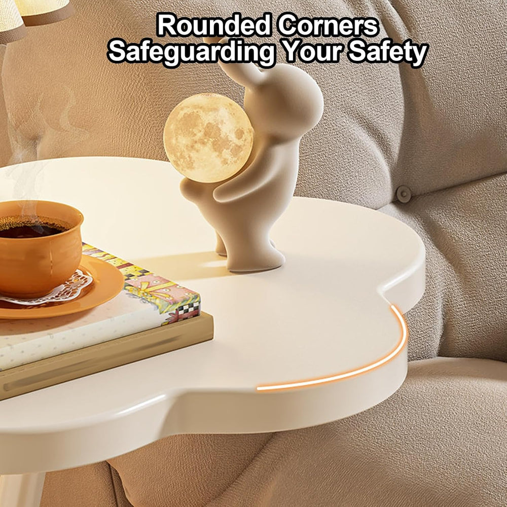 Flower-Shaped Side Table, 2 Layers End Table for Sofa, Nightstand, mesa Auxil...