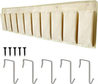 RV Shoe Pockets 10 Pockets Heavy Hanging Bedside Storage Organizer with Sturdy Hooks Storage Pockets Hangs on bed for Shoes Toys and Tool Accessories