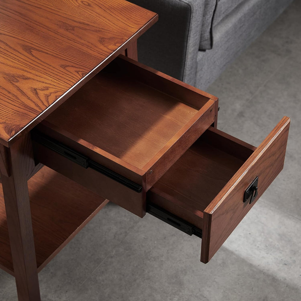 Leick Home Mission Nightstand Side Table, 22", Russet
