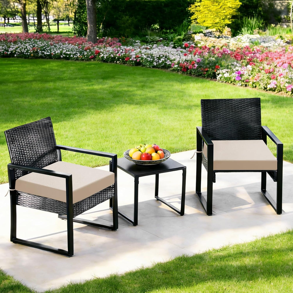 Outdoor Chair Cushions Set of 2, 19x19x3 Inch Waterproof & Fade Resistant...