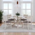 Peatuk Solid Wood Dining Chair Set of 2, Part of Dining Table Set, Mix and Match Table, Chair Sold Separately for Dining Room, Kitchen, Grey