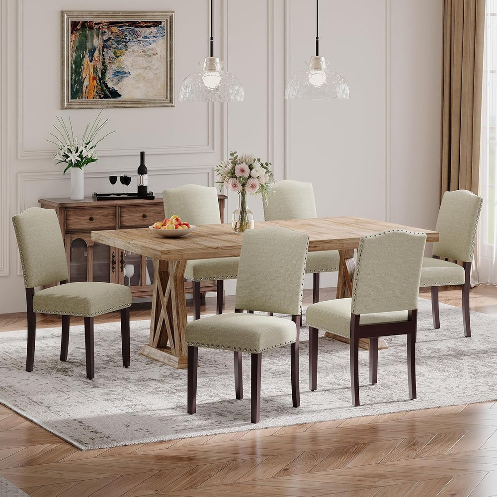 MALOL Upholstered Parsons Dining Chairs Set of 6, Modern Dining Room Chairs w...
