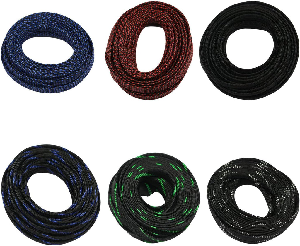 30ft PET Expandable Sleeving Wire Cable Sleeve (2/3", Black)