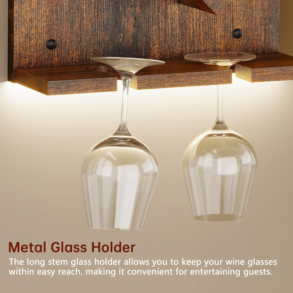 FAVOOSTY Wine Rack Wall Mounted for 6 Wine Bottles, Wall Racks for Wine Bottl...