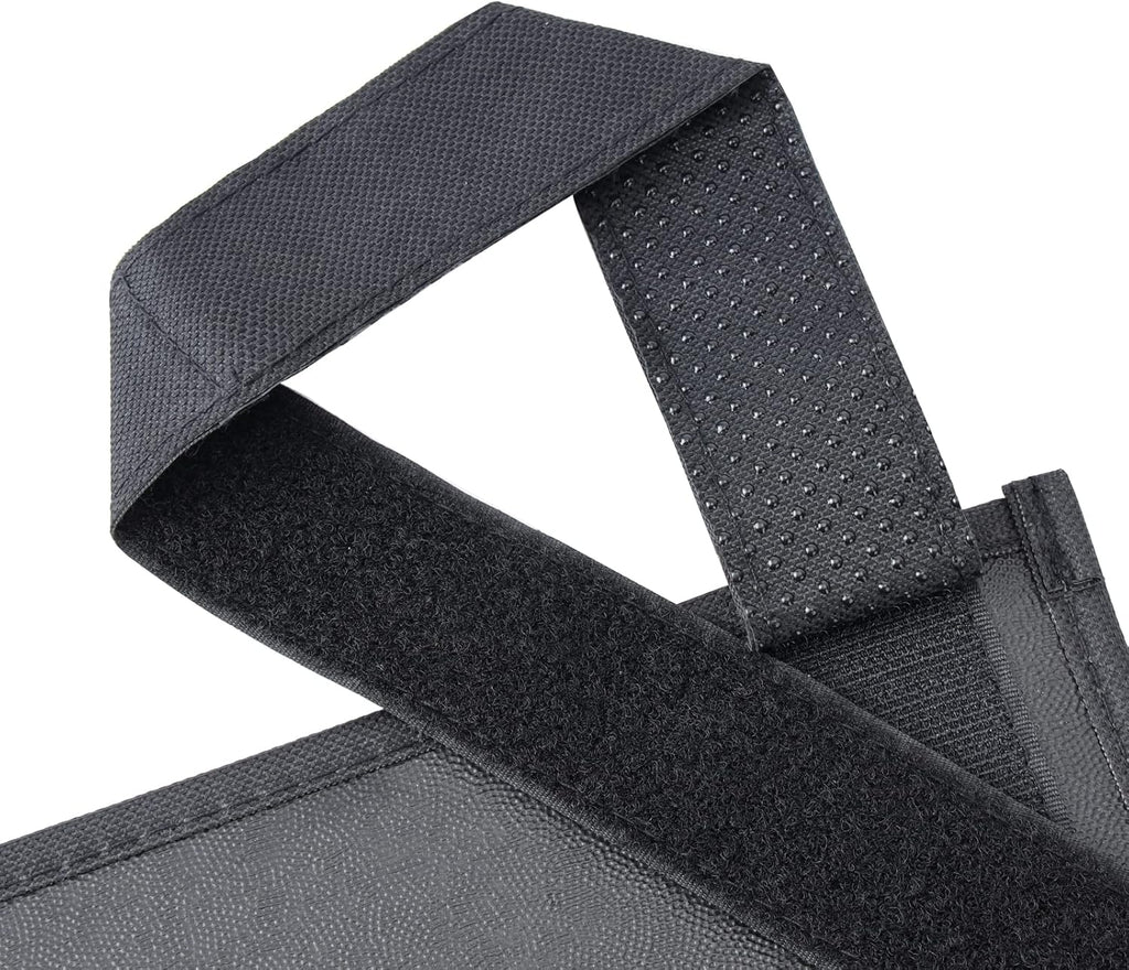 Hanging Bedside Caddy, Bedside Storage Organizer for Magazine, Phone, Remote control (6 Pockets-Black)