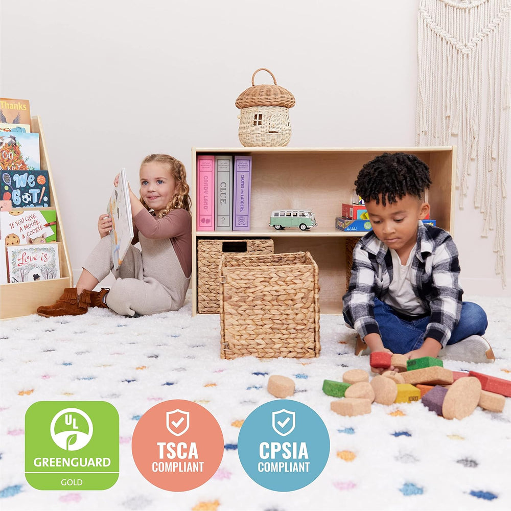 ECR4Kids Streamline 2-Shelf Storage Cabinet, 24in High, Natural | Durable bir...
