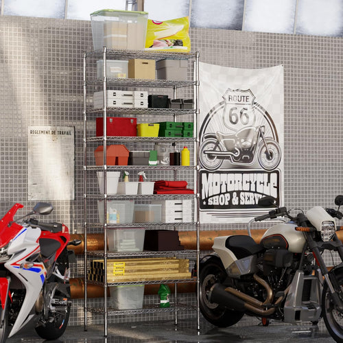 18" Deep x 36" Wide x 96" Height Wire Shelving Kit | 10-Tier | NSF Commercial Storage Rack Unit