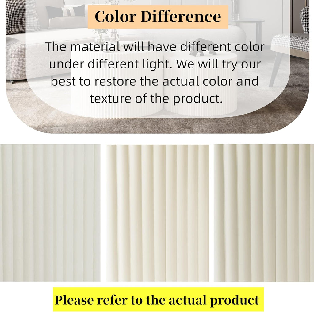 Nesting Coffee Table Set of 2, Modern Drum Side Table End Table, Wave Stripe Round Coffee Table for Living Room, Bedroom, Beige-02