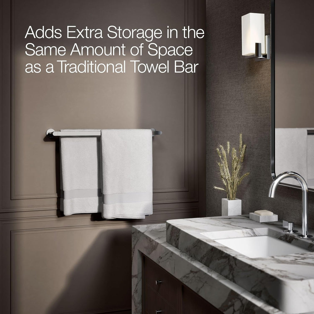 Kohler 73144-CP Composed® 24" Double Towel bar, Polished Chrome