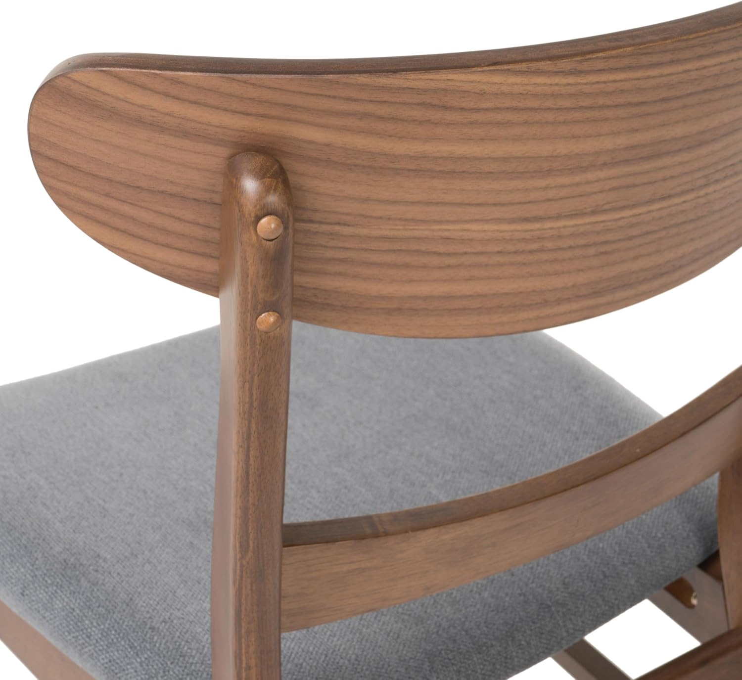 Christopher Knight Home Idalia Curved Leg Rectangular Dining Set, 5-Pcs Set, Natural Walnut / Dark Grey