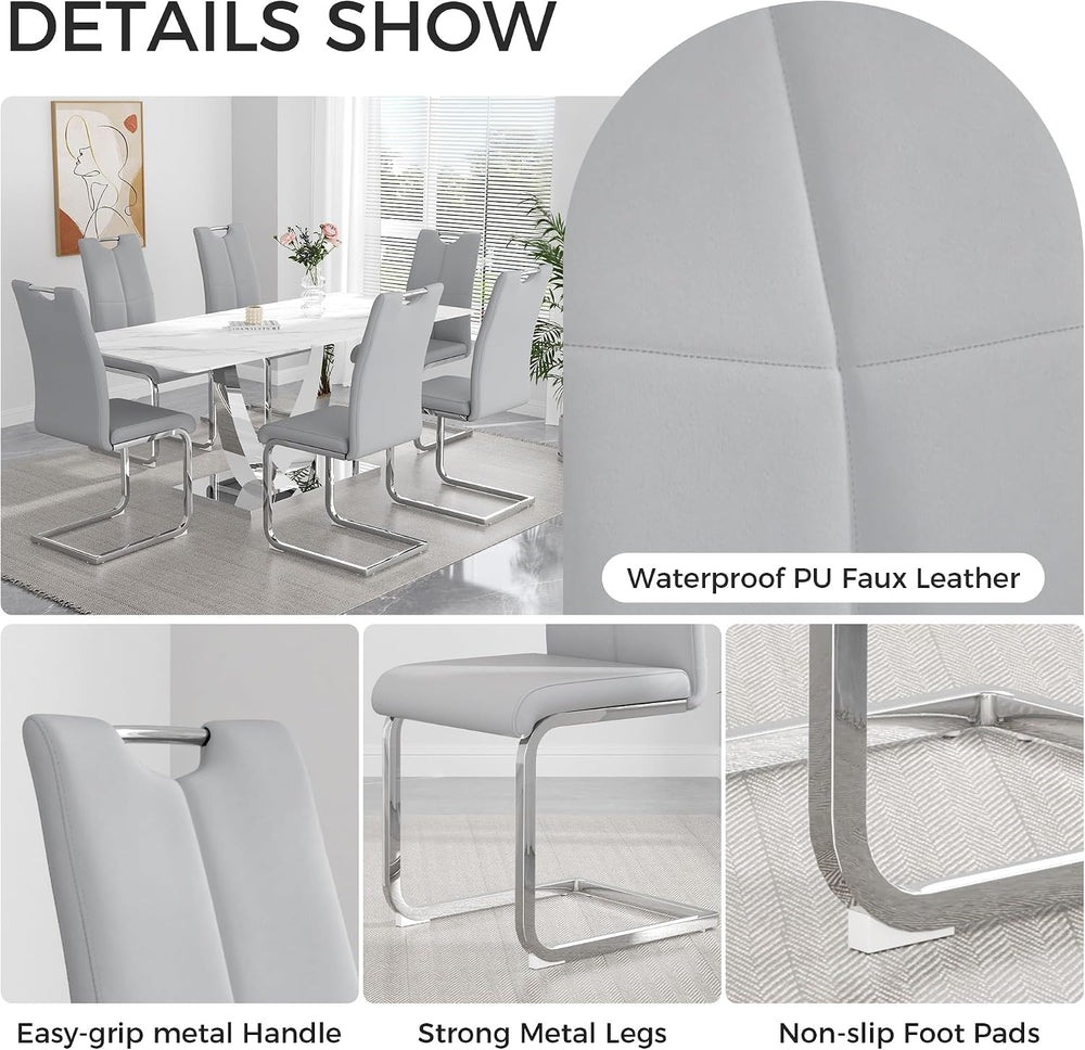 yeag Modern Dining Chairs Set of 4, High Back Kitchen and Kitchen Room Chairs...