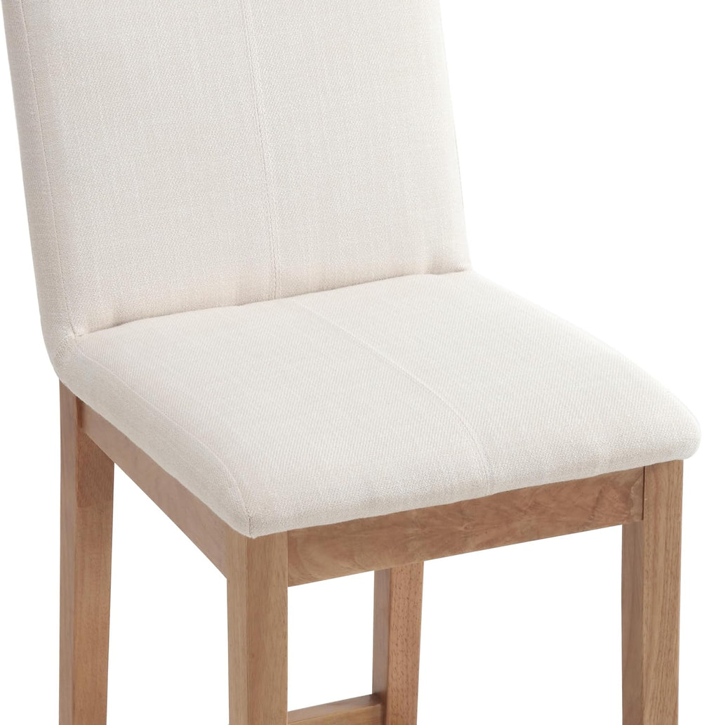 Kmax 30 Inch Bar Stools Set of 2 with Back Support, Linen, Cream | Farmhouse,...