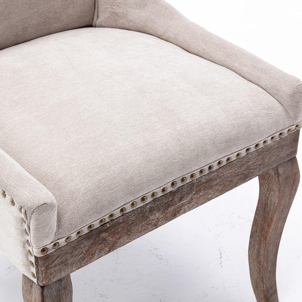Ball & Cast Mid-Century Upholstered Dining Chairs Set of 2, Thickened Fab...