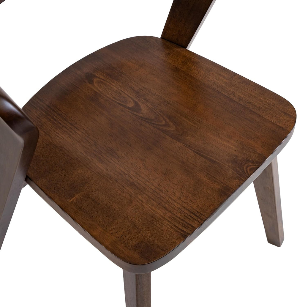 Furniture of America Nazaen III Mid-Century Modern Solid Wood 5-Piece Live Ed...