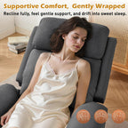Korser Recliner Chair, Living Room Chairs for Adults, Padded Deep Seat Reading Chair with Side Pockets, Small Recliners for Small Spaces, Lounge Chair for Living Room, Bedroom, and RV (Linen)
